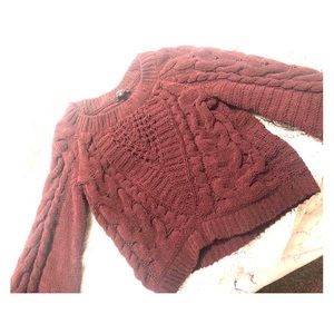 Burgundy Express sweater!